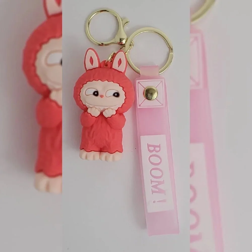 COPY - NWT LABUBU MONSTER KEY CHAIN MULTICOLOR BOOM LOGO